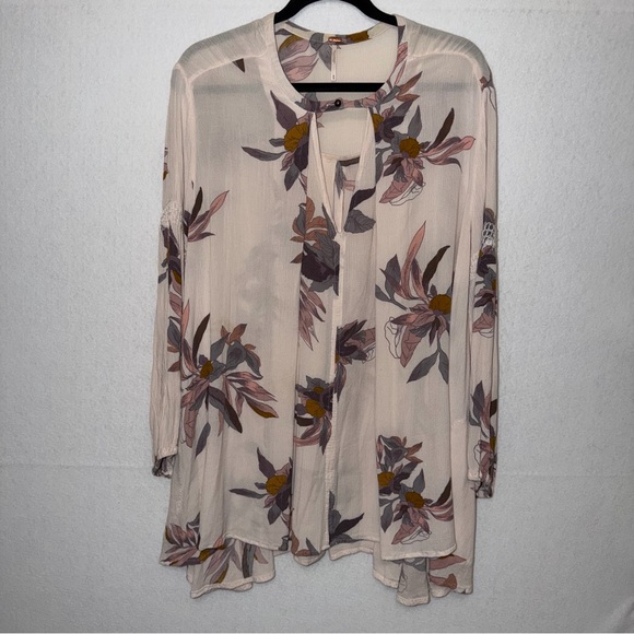 Free People Orchid Print Swing Tunic - Picture 3 of 9